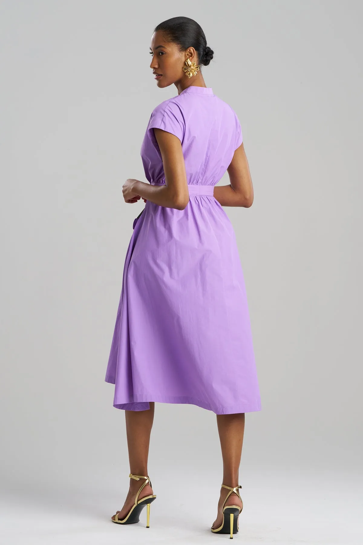 Techno Poplin Tie Front Dress sold by Natori product image thumbnail 3