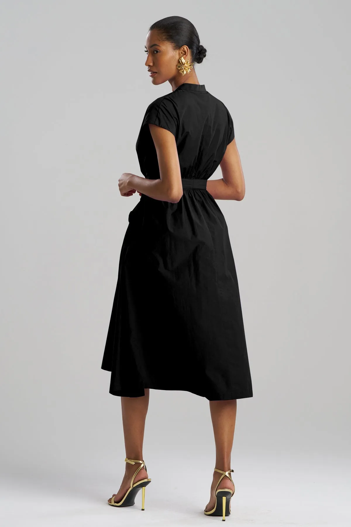 Techno Poplin Tie Front Dress sold by Natori product image thumbnail 2