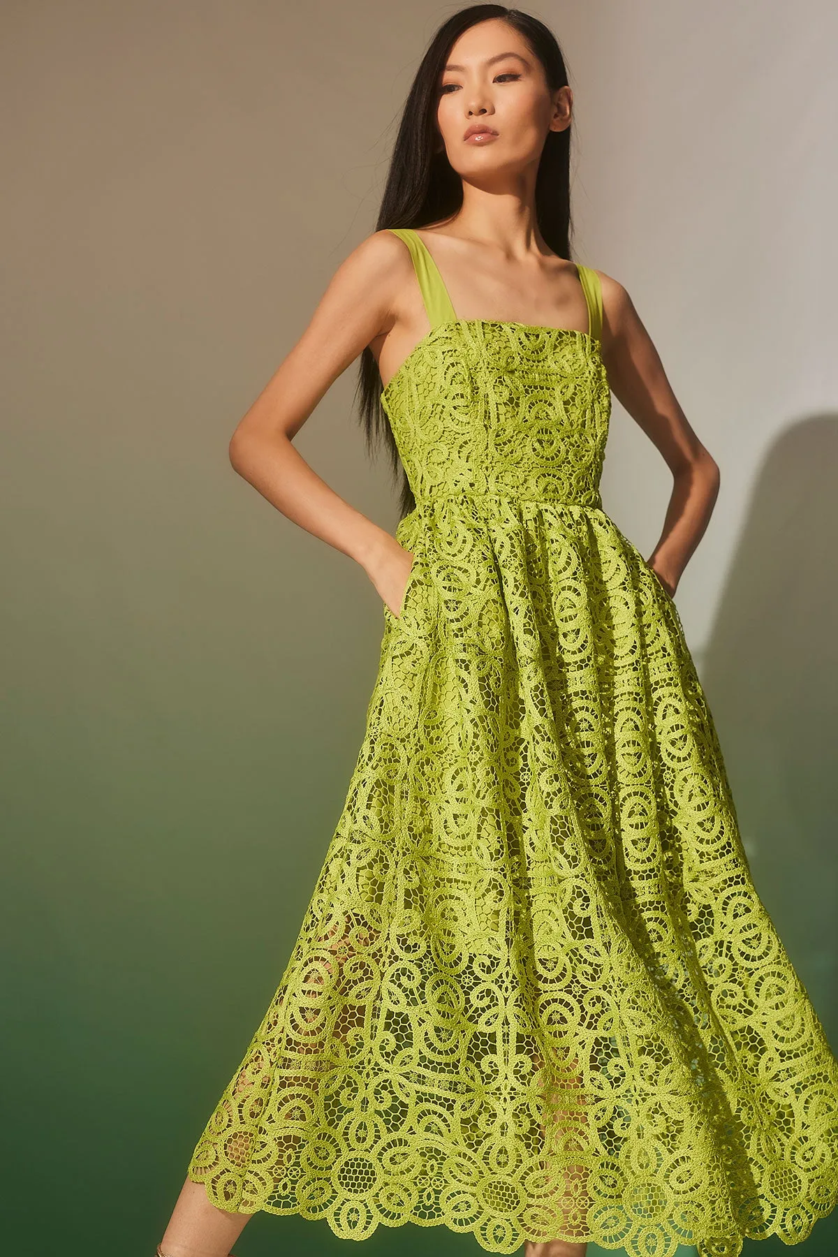 Raffia Lace Sundress sold by Natori