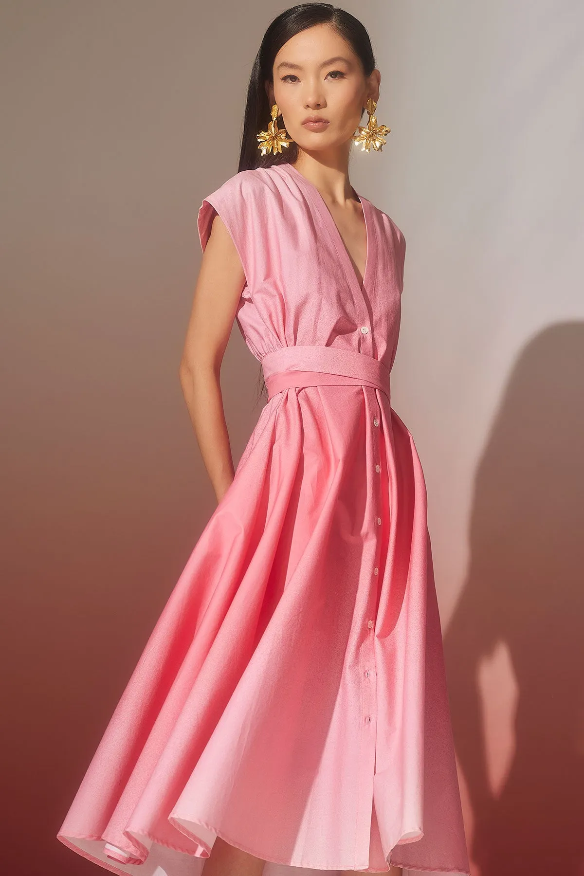 Akari Cotton Tie Front Dress sold by Natori