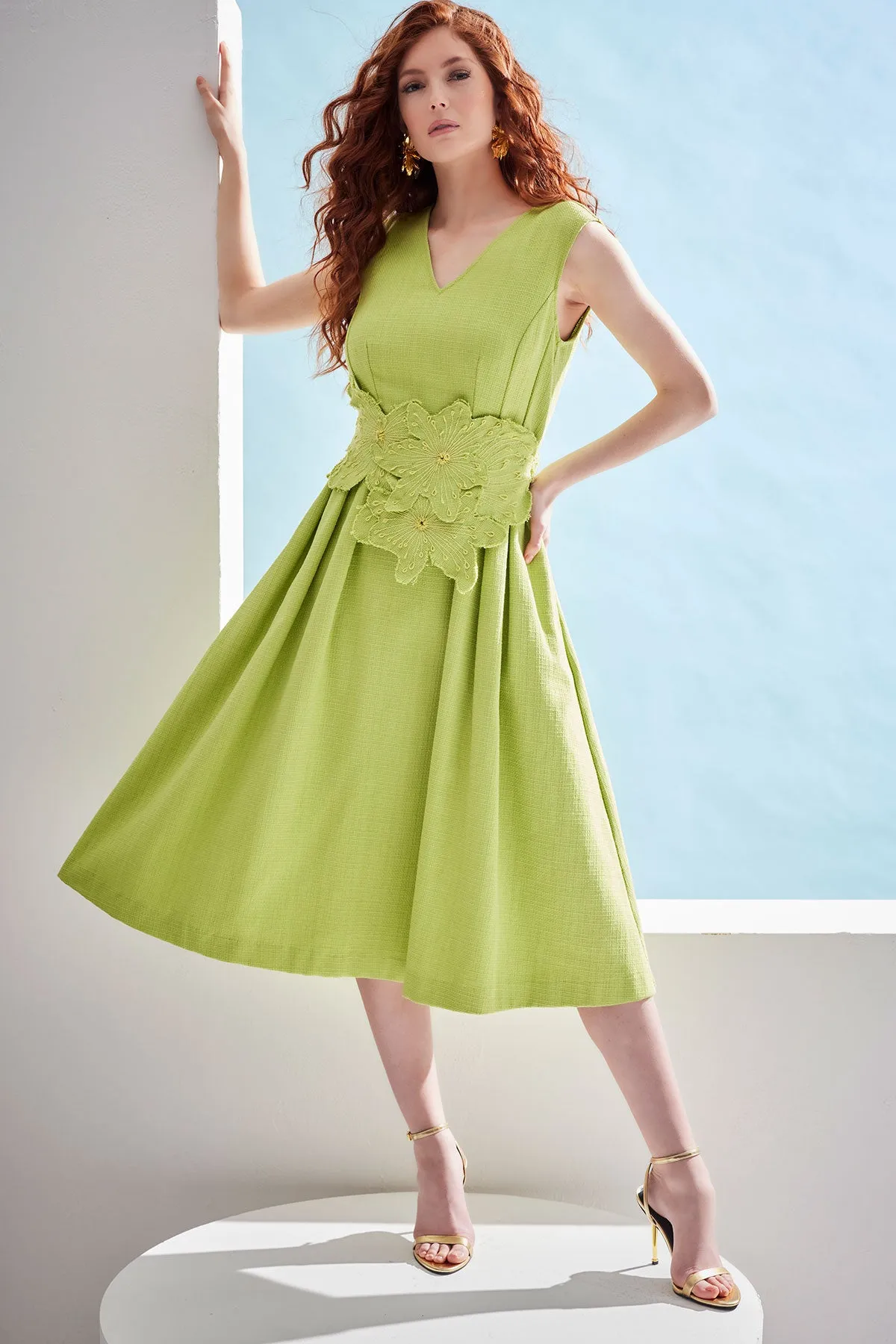 Basketweave Cotton Dress sold by Natori