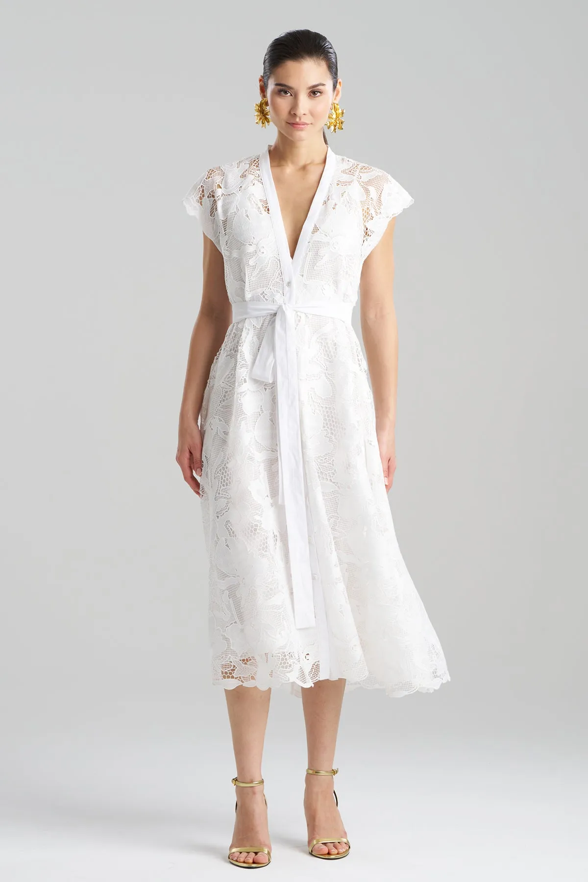 Nishi Lace Tie Front Dress sold by Natori product image thumbnail 2