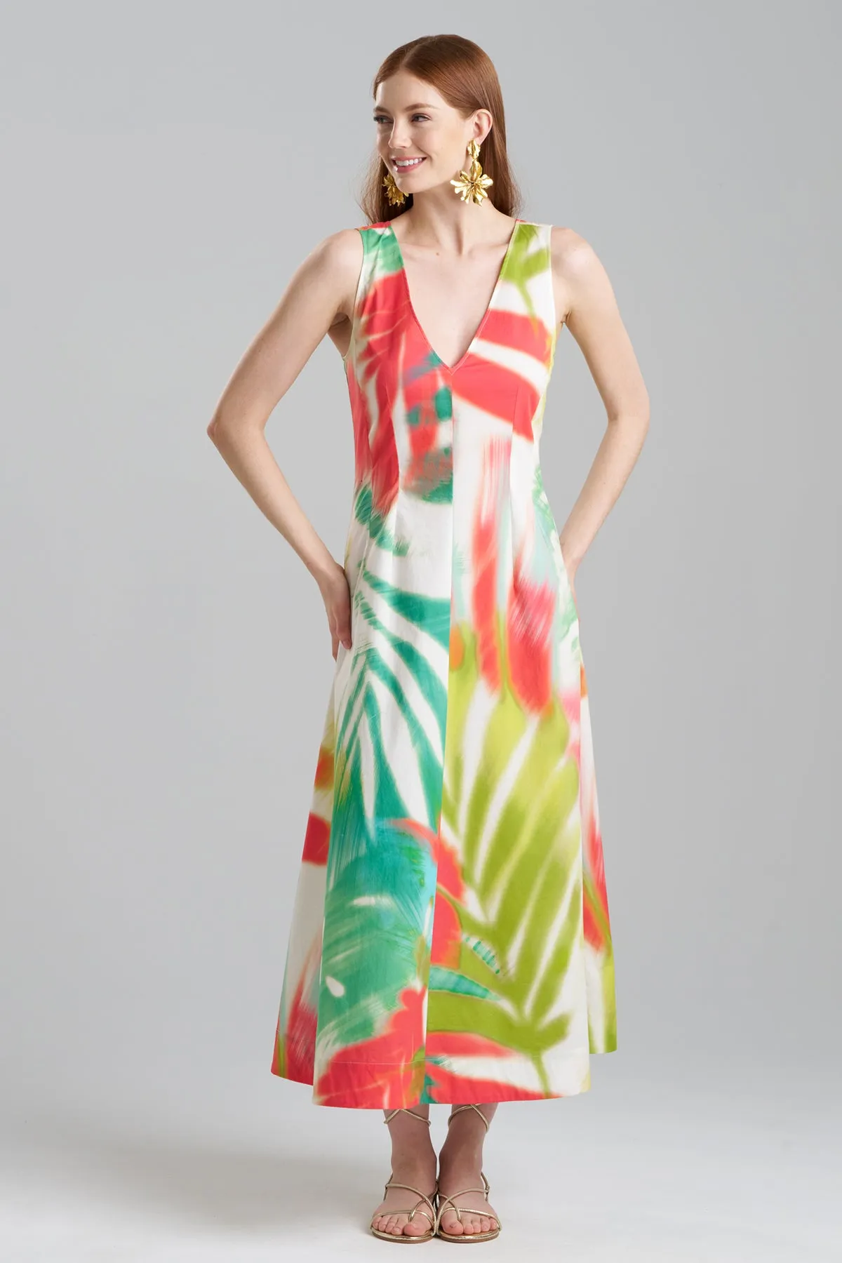 Usami Cotton V-Neck Maxi Dress sold by Natori product image thumbnail 2