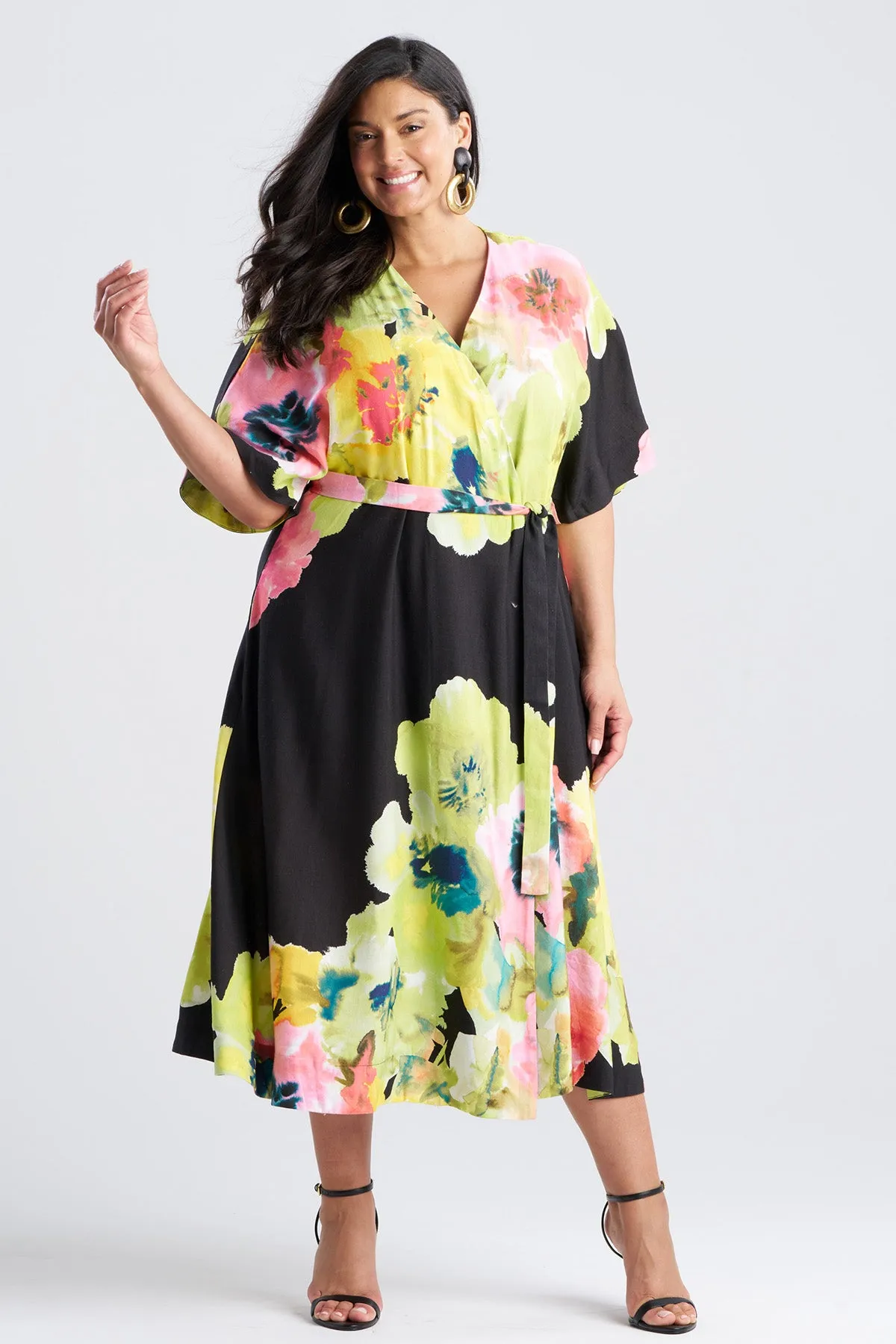 Ophelia Linen Kimono Wrap Dress sold by Natori product image thumbnail 4