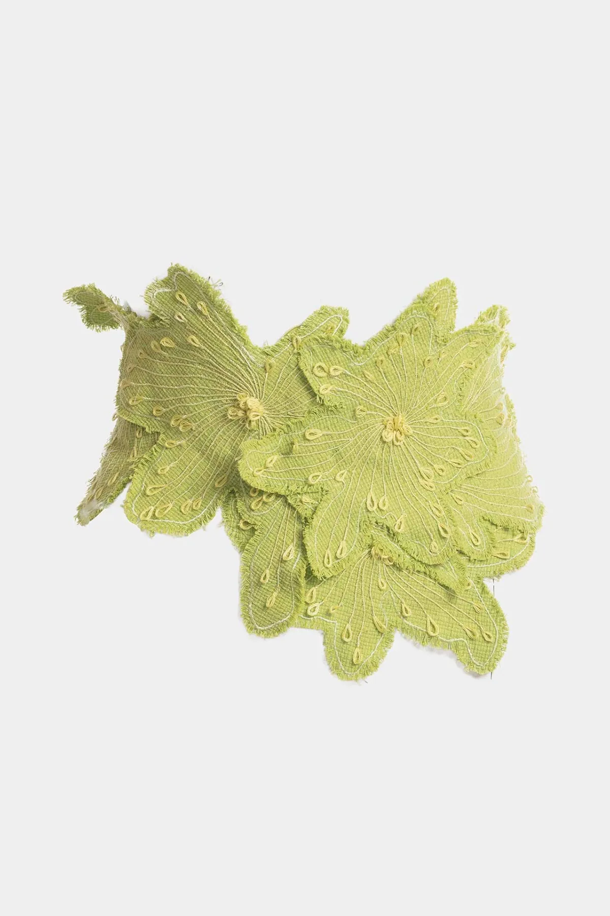 Basketweave Cotton Embroidered Obi Belt sold by Natori