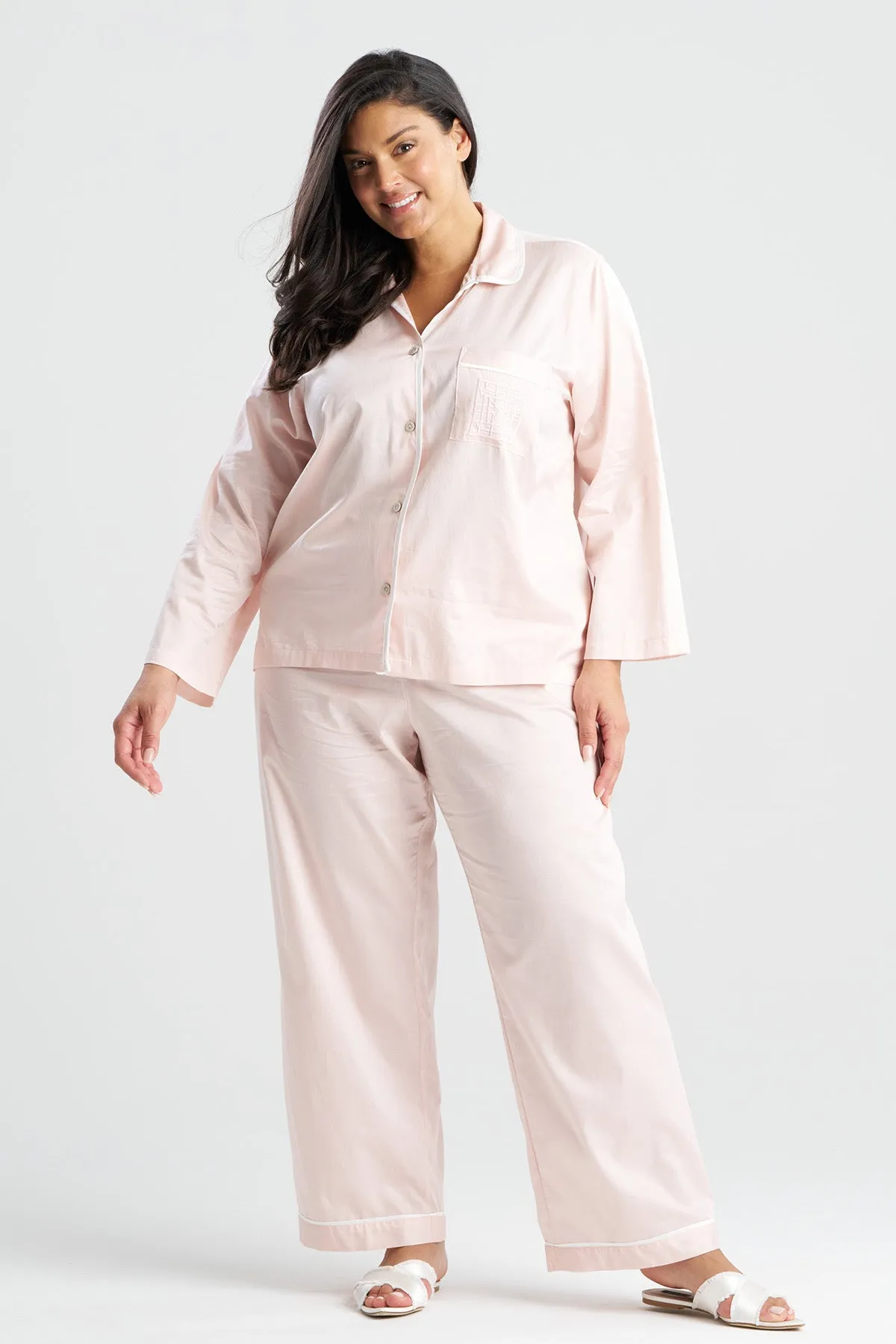 Cotton Sateen Embroidered Essentials Notch PJ sold by Natori product image thumbnail 3