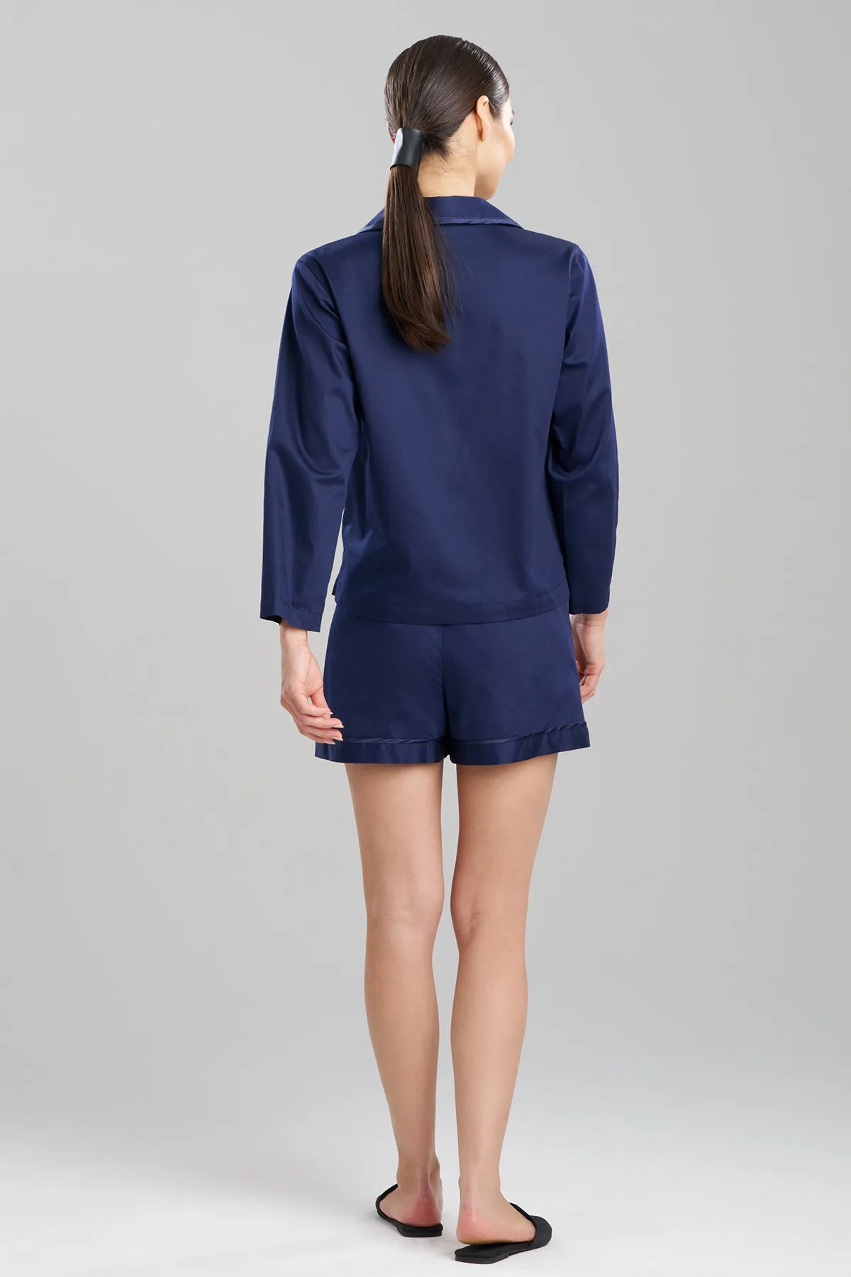 Cotton Sateen Embroidered Essentials Notch Shorts PJ sold by Natori product image thumbnail 3