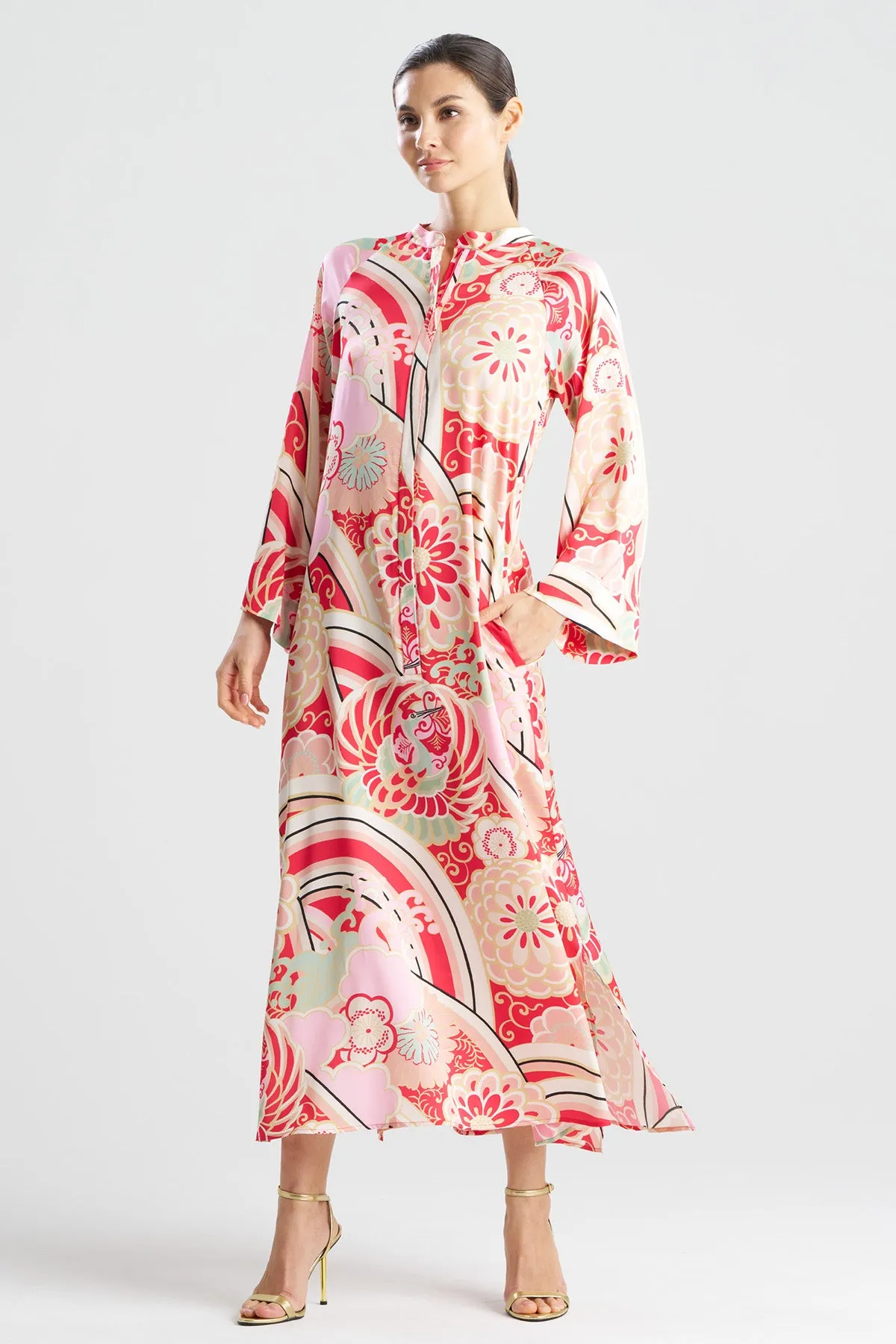 Medallion Zip Caftan sold by Natori