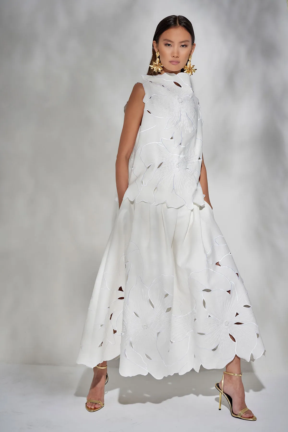 Couture Canvas Embellished Skirt sold by Natori product image thumbnail 3