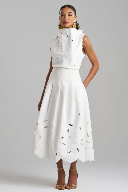 Couture Canvas Embellished Skirt sold by Natori