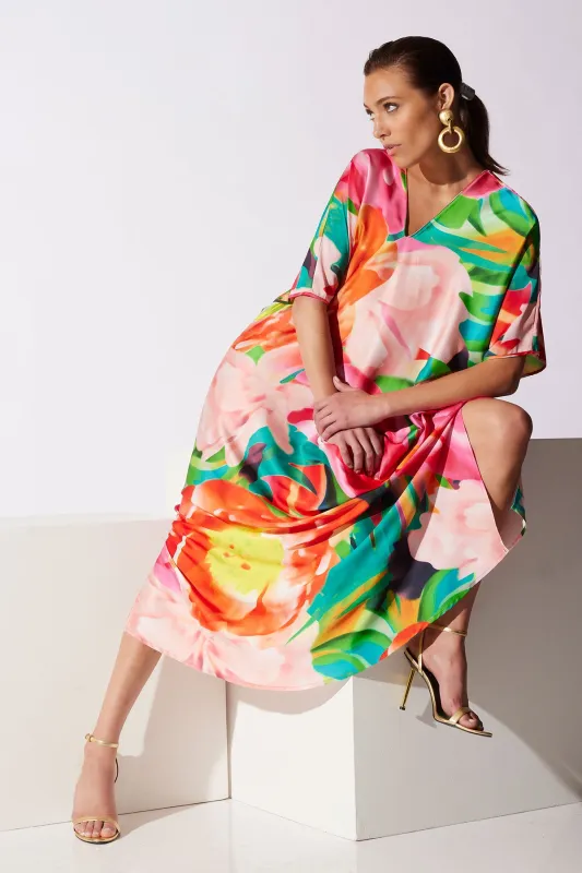 Garbo V-Neck Caftan made by Natori