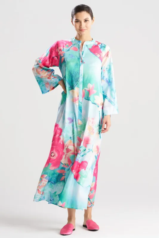 Floral Garden Zip Caftan sold by Natori