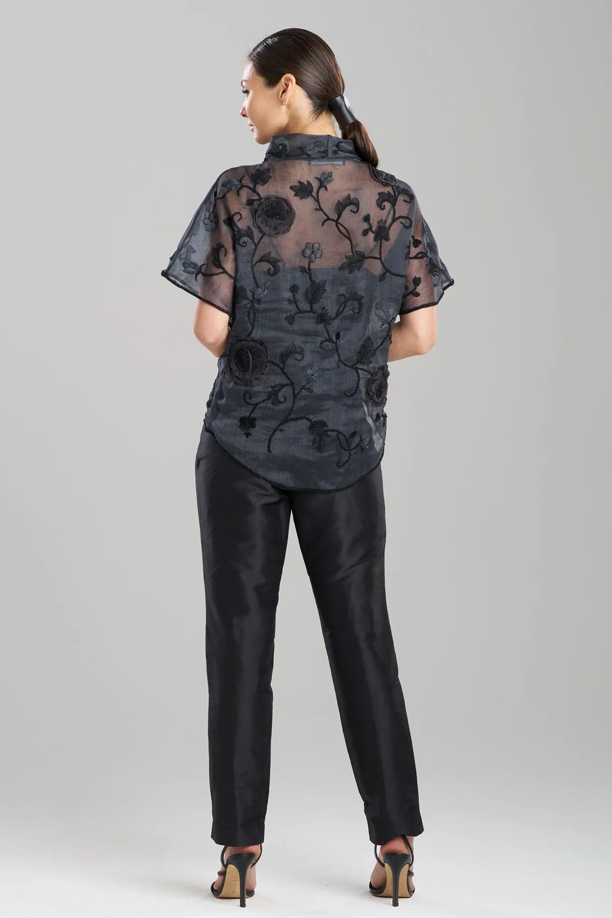 Couture Piña Embroidered Funnel Neck Top sold by Natori product image thumbnail 2