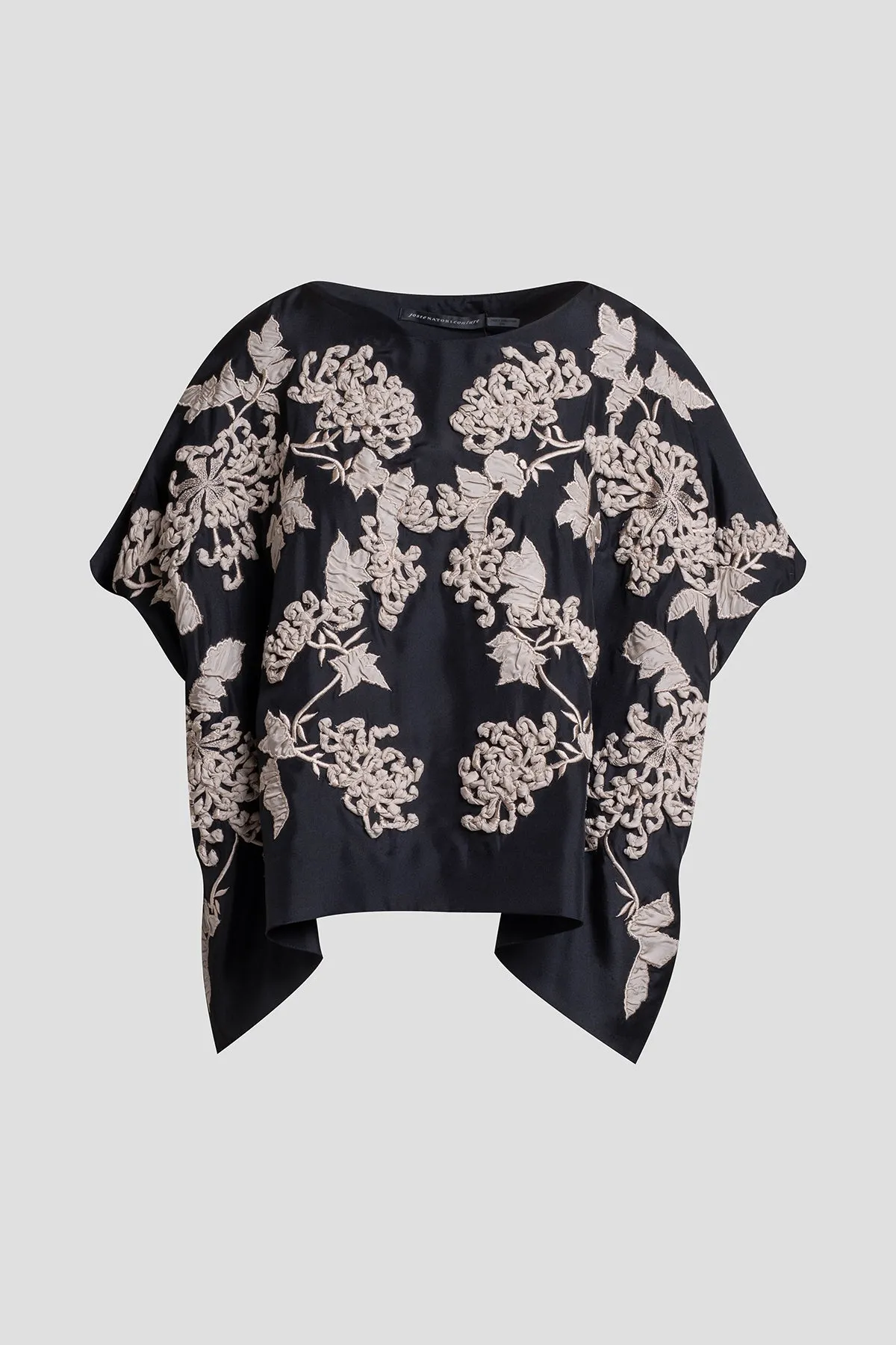 Couture Habotai Embellished Silk Caftan Top sold by Natori product image thumbnail 4