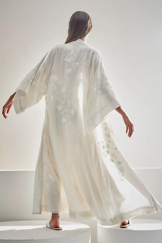 Couture Sakura Embroidered Silk Robe sold by Natori