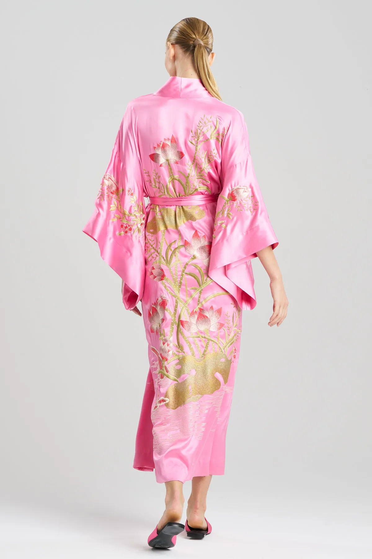 Couture Lotus Embroidered Silk Robe sold by Natori product image thumbnail 3