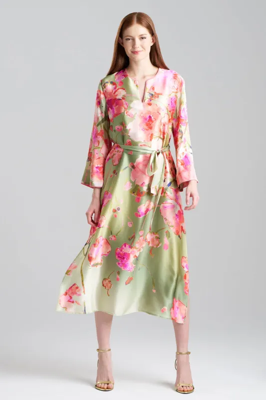 Sakura Matsuri Silk Caftan sold by Natori