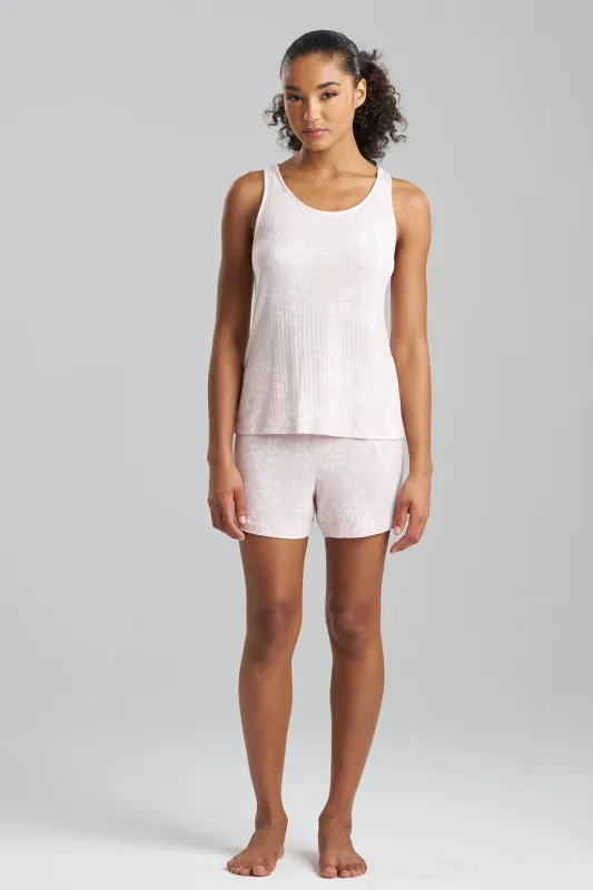 Aria Printed Rib Ease Shorts PJ sold by Natori