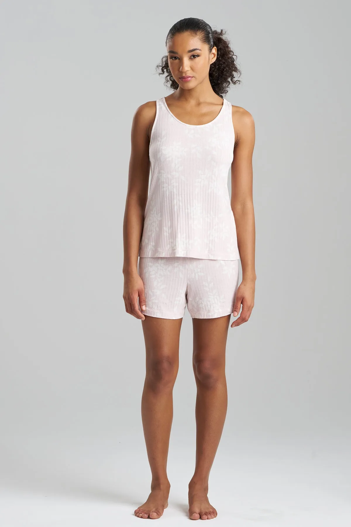 Aria Printed Rib Ease Shorts PJ sold by Natori