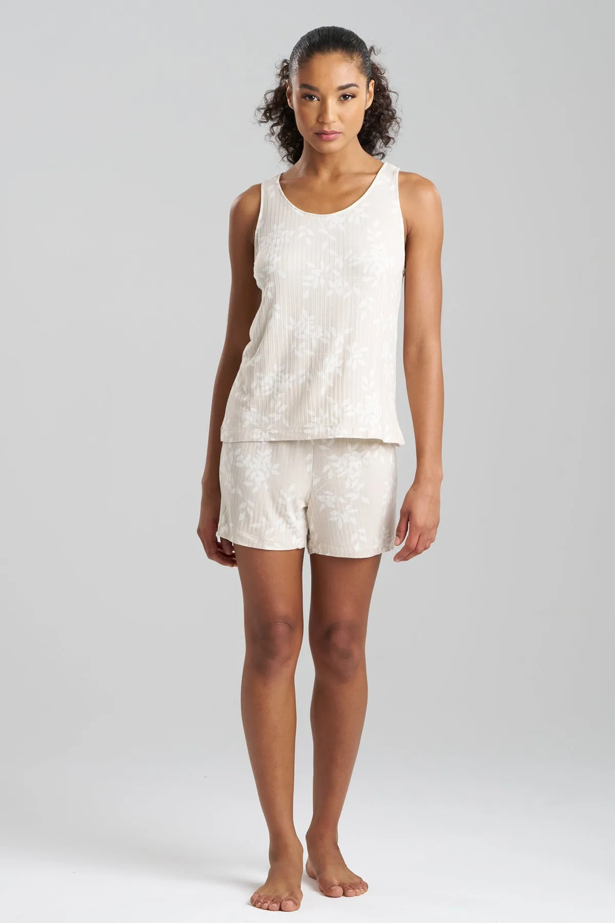 Aria Printed Rib Ease Shorts PJ sold by Natori