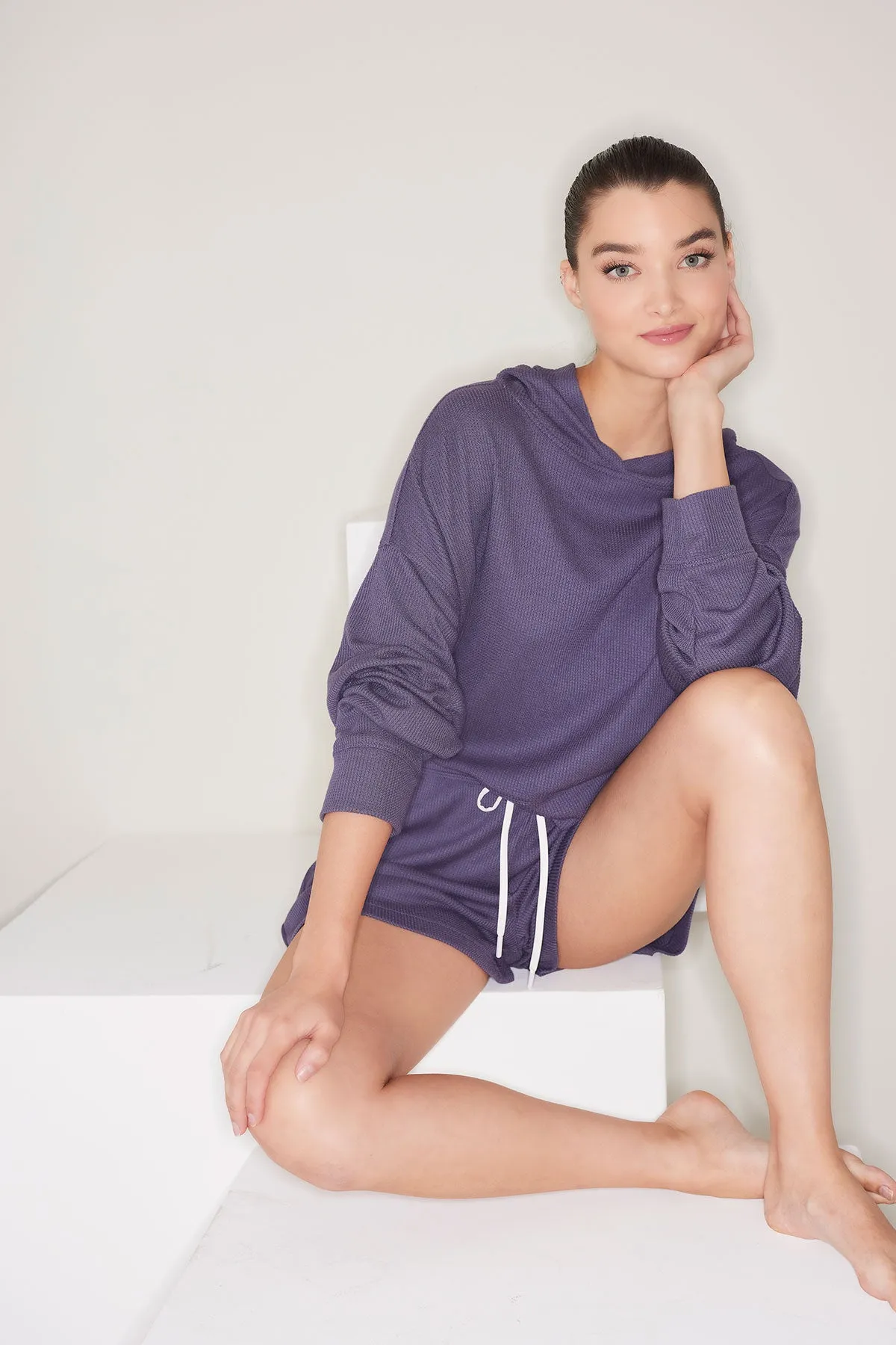 Mila Waffle Everywhere Hoodie sold by Natori product image thumbnail 4