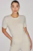 Skye Rib Ease Short Sleeve Top sold by Natori