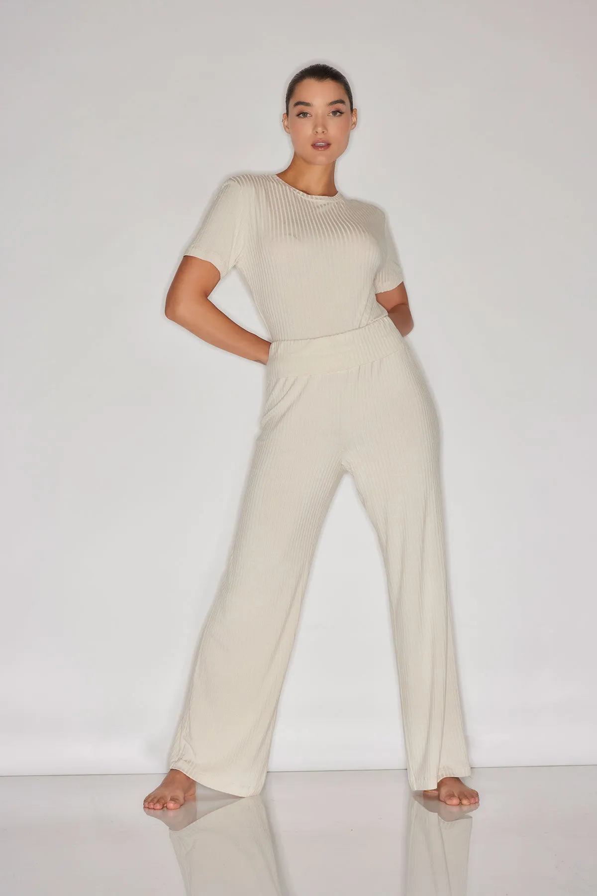 Skye Rib Ease Short Sleeve Top sold by Natori product image thumbnail 4