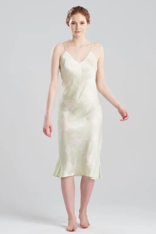 Lily Printed Satin Icon Slip Dress sold by Natori