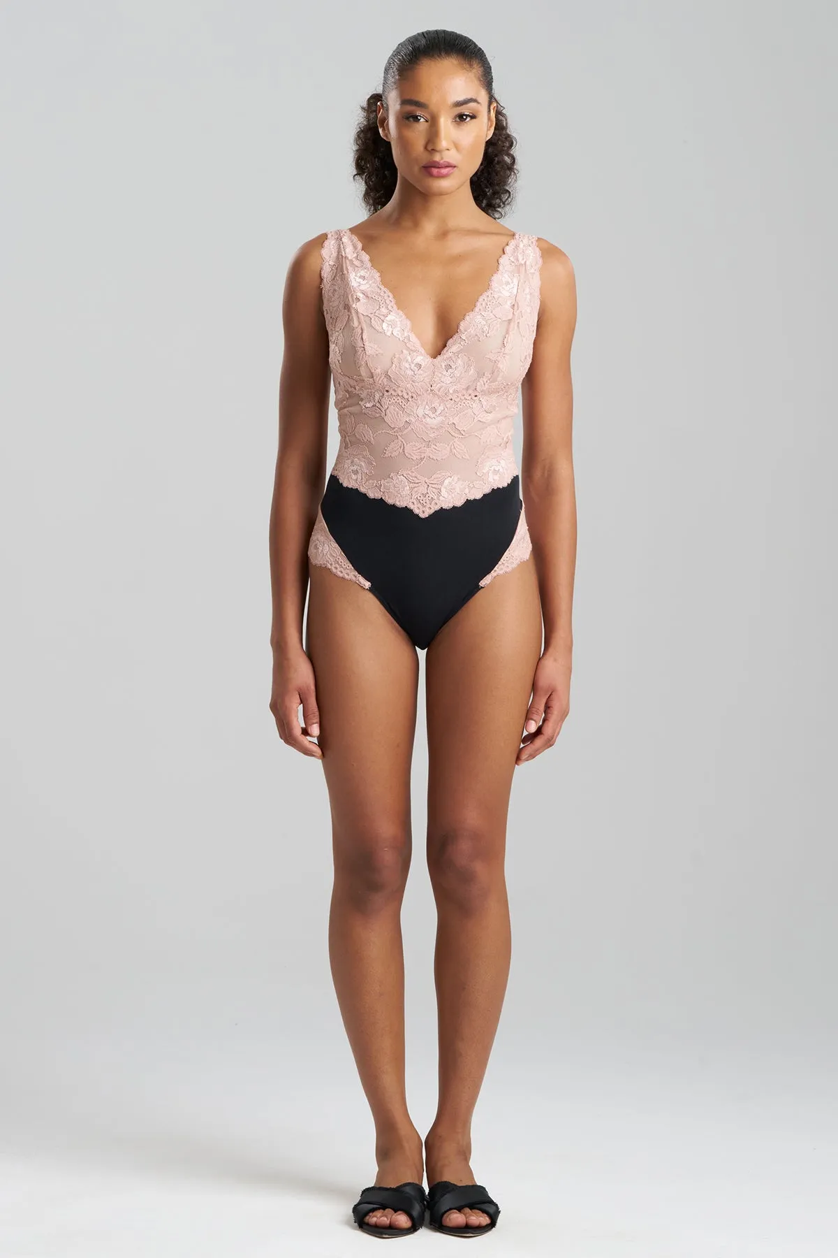 Imagine Jersey Lace Bodysuit sold by Natori