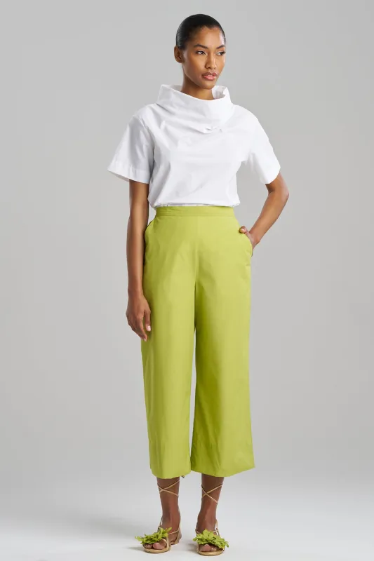 Techno Poplin Cropped Pants sold by Natori