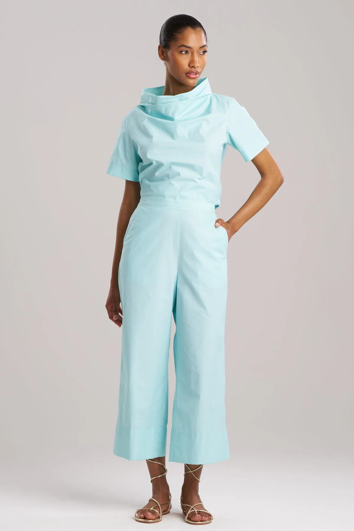 Techno Poplin Cropped Pants sold by Natori product image thumbnail 2