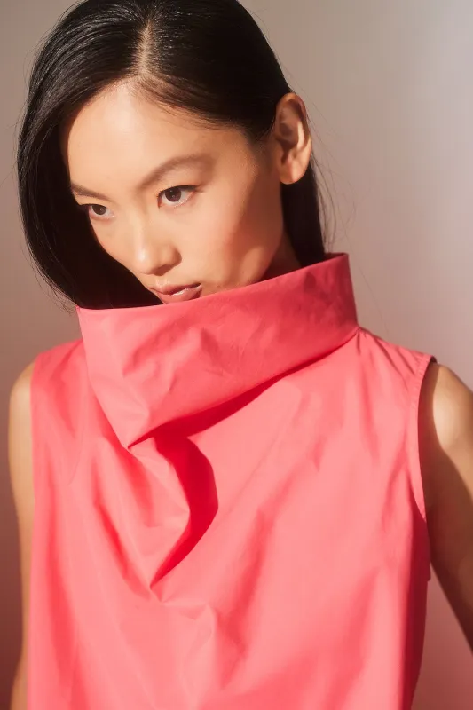 Techno Poplin Cowl Top sold by Natori