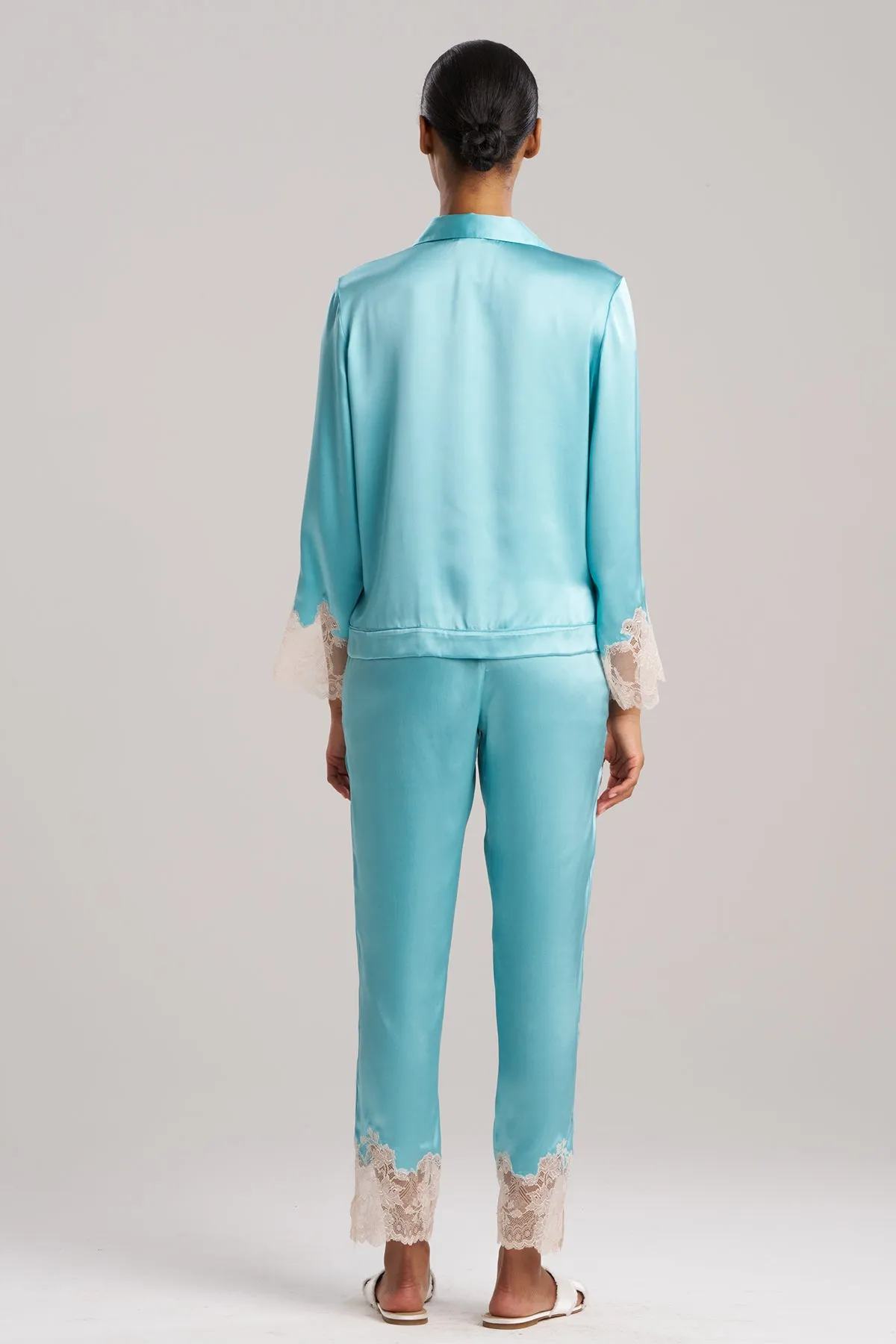 Lolita Lace Trim Silk Notch PJ sold by Natori product image thumbnail 3