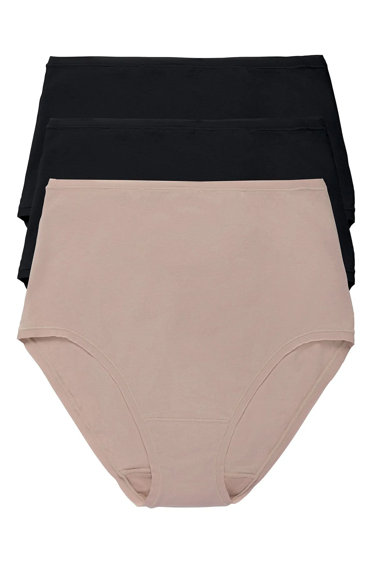 Bliss Bare Cotton High Waist Brief 3-Pack sold by Natori
