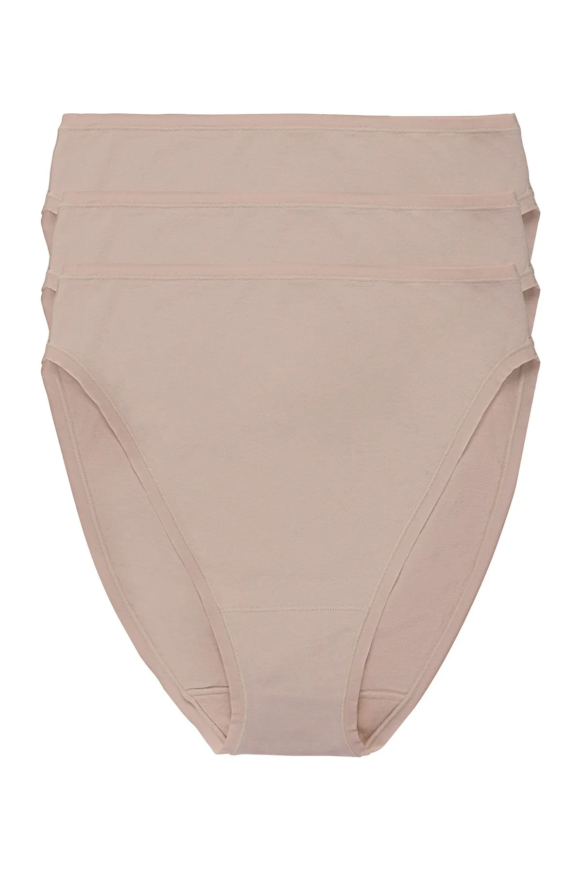 Bliss Bare Cotton High Cut Brief 3-Pack sold by Natori
