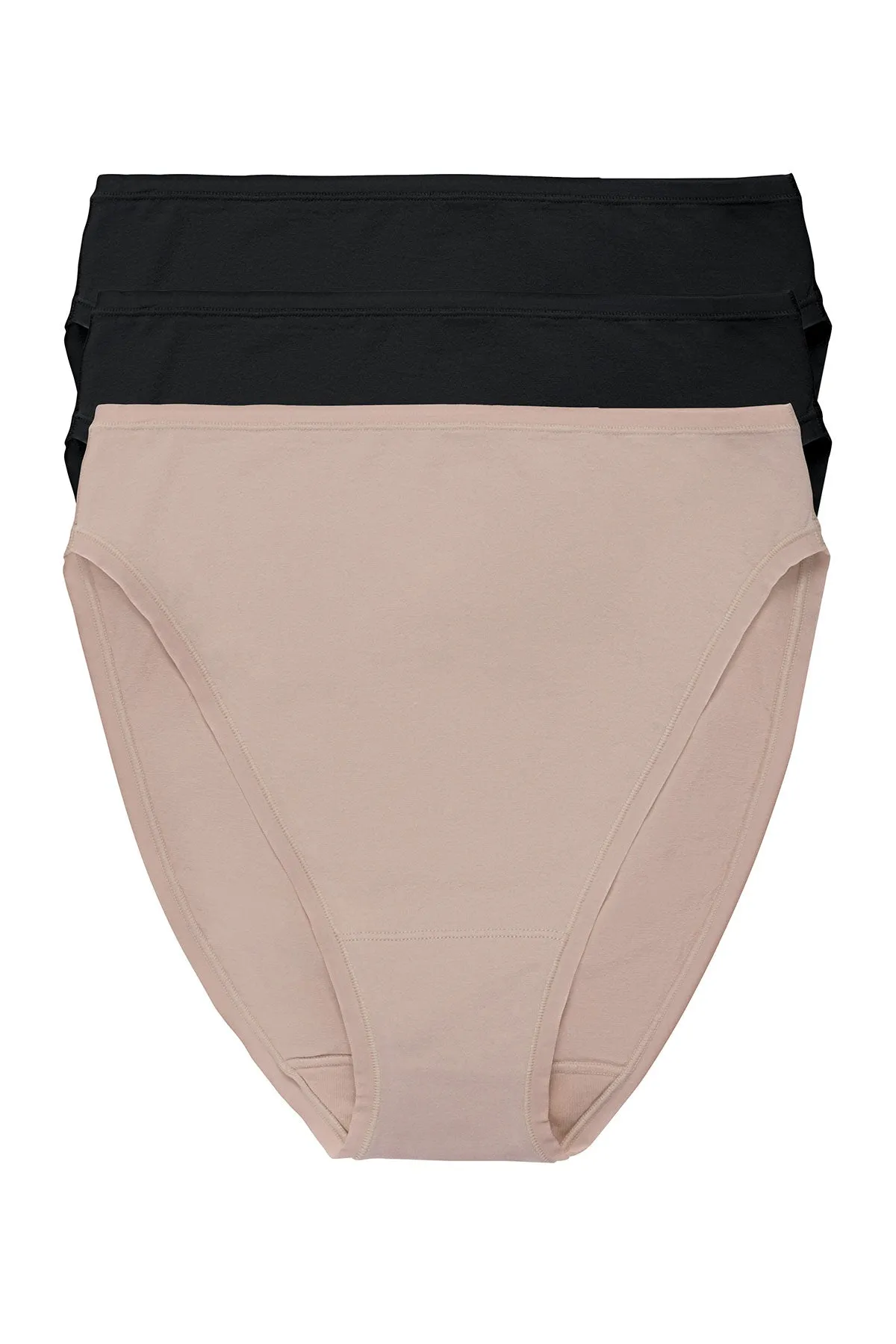 Bliss Bare Cotton High Cut Brief 3-Pack sold by Natori