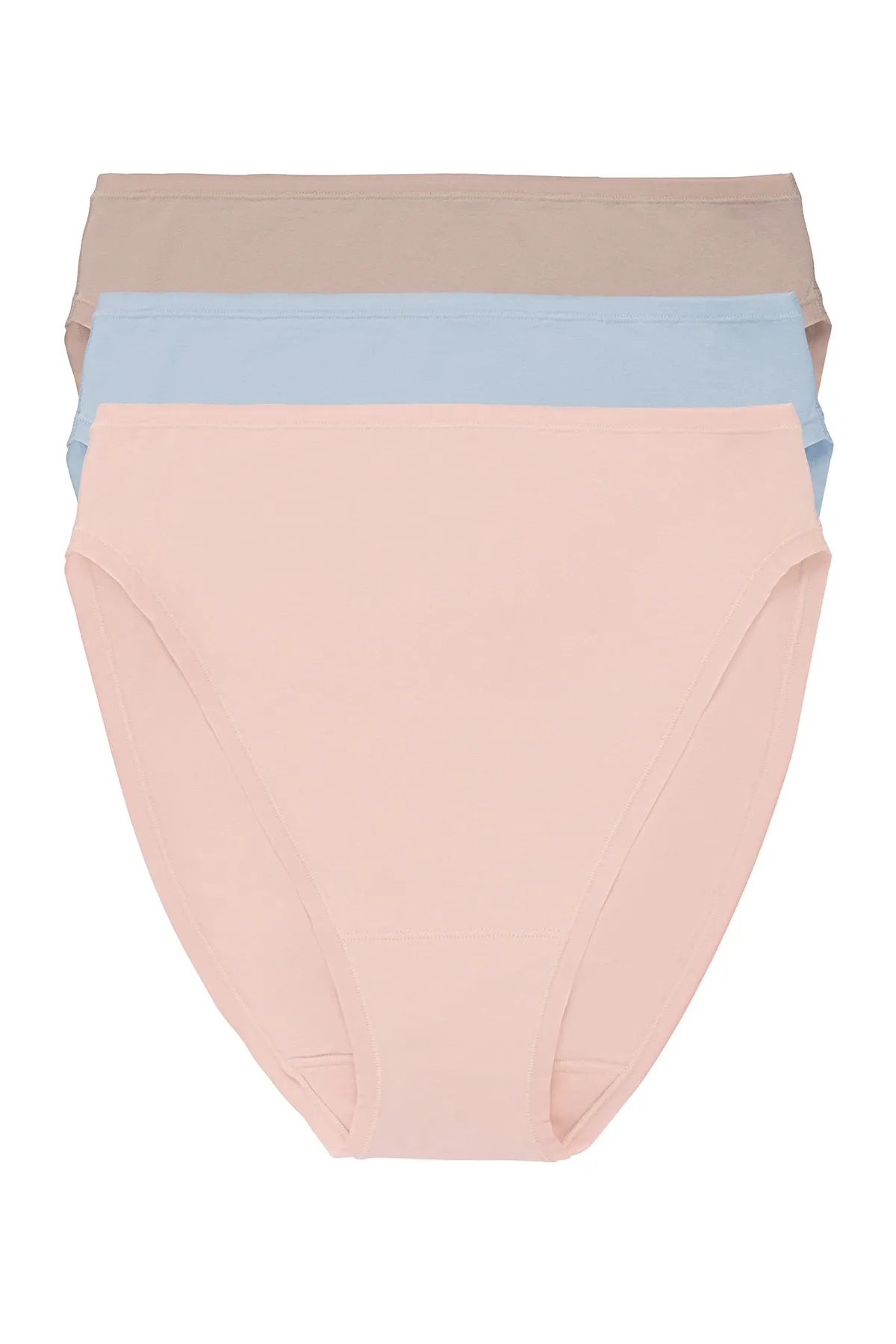 Bliss Bare Cotton High Cut Brief 3-Pack sold by Natori