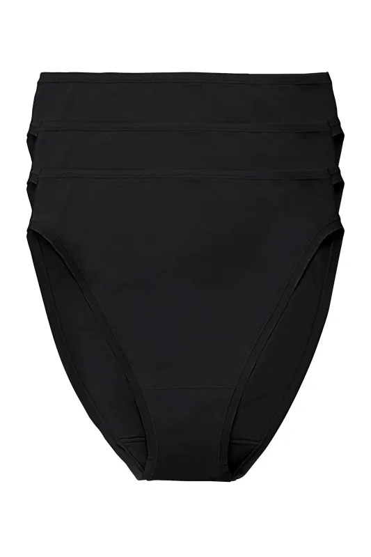 Bliss Bare Cotton High Cut Brief 3-Pack sold by Natori