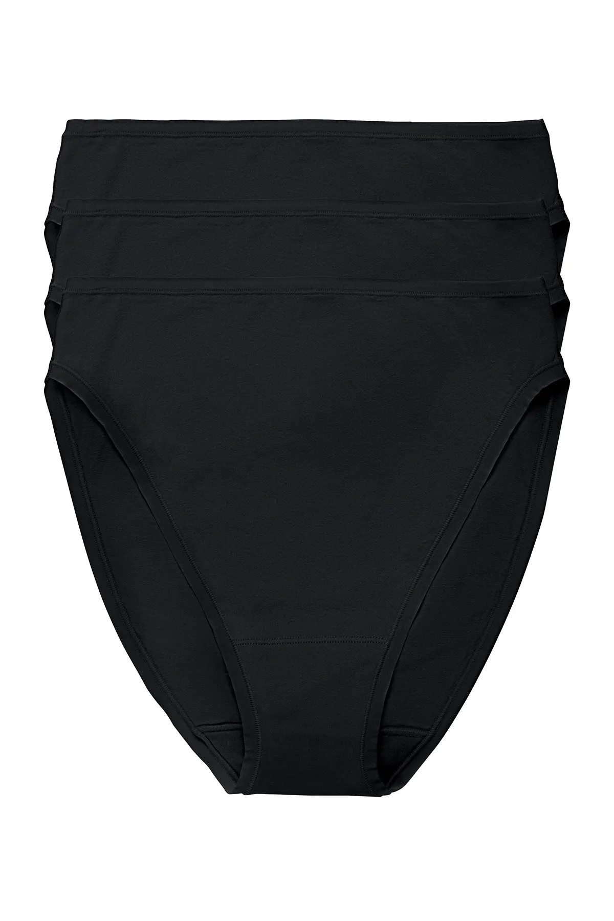 Bliss Bare Cotton High Cut Brief 3-Pack sold by Natori