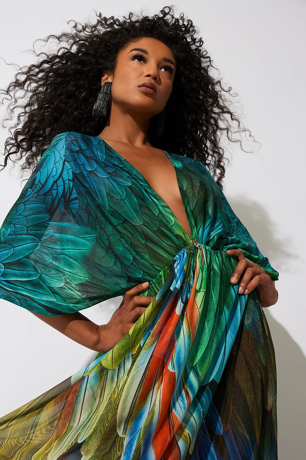 Paradise Printed Mesh Caftan Dress sold by Natori