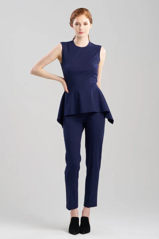 Compact Knit Peplum Top sold by Natori