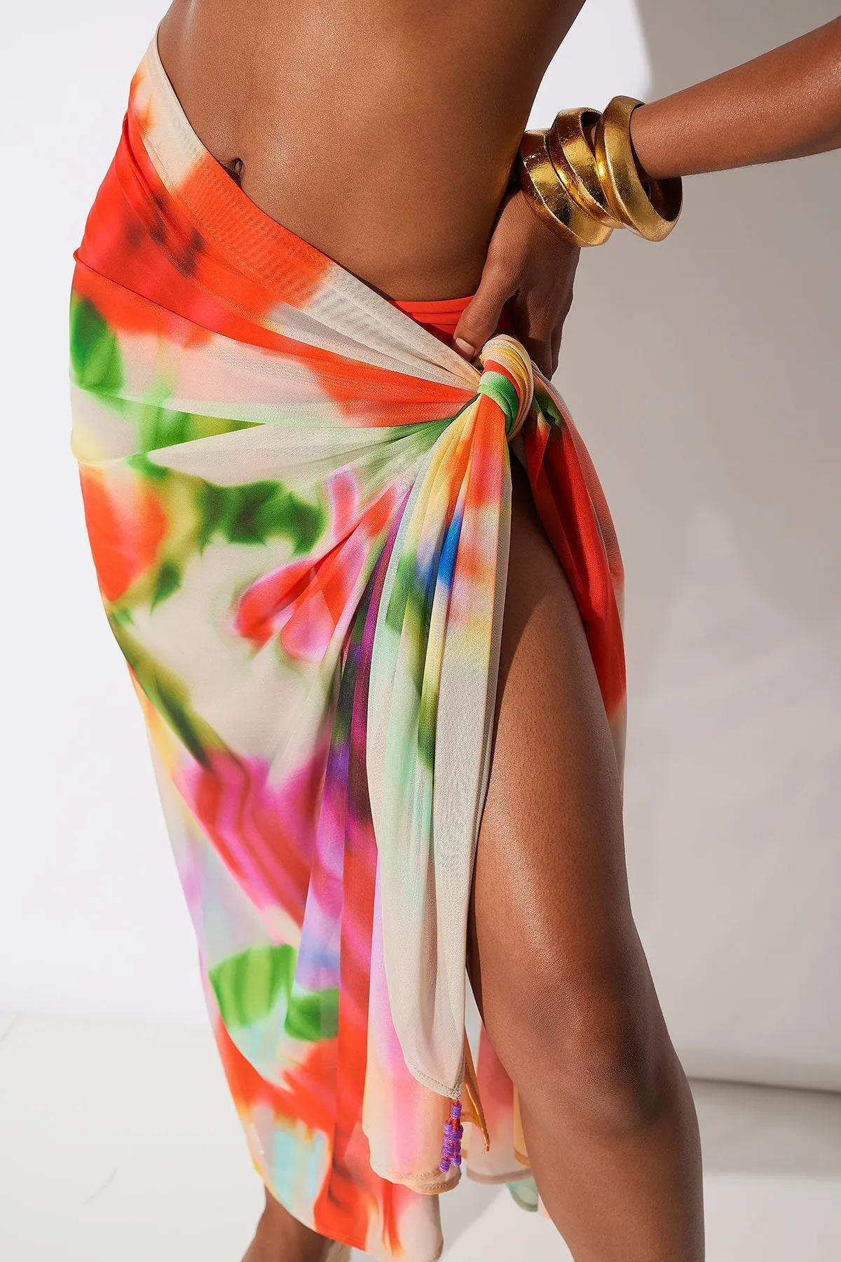 Floral Mirage Printed Mesh Pareo sold by Natori product image thumbnail 4