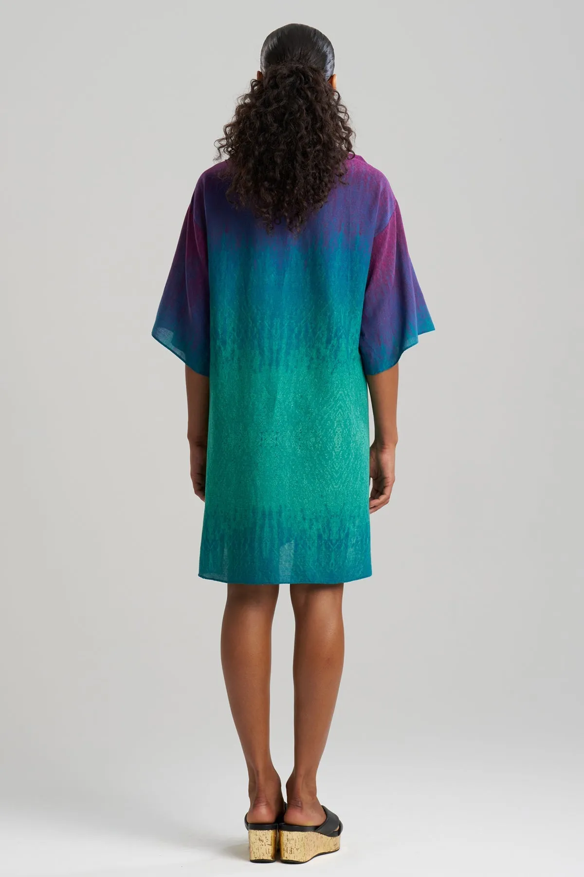 Ombre Printed Gauze Beaded Tunic - green sold by Natori product image thumbnail 3