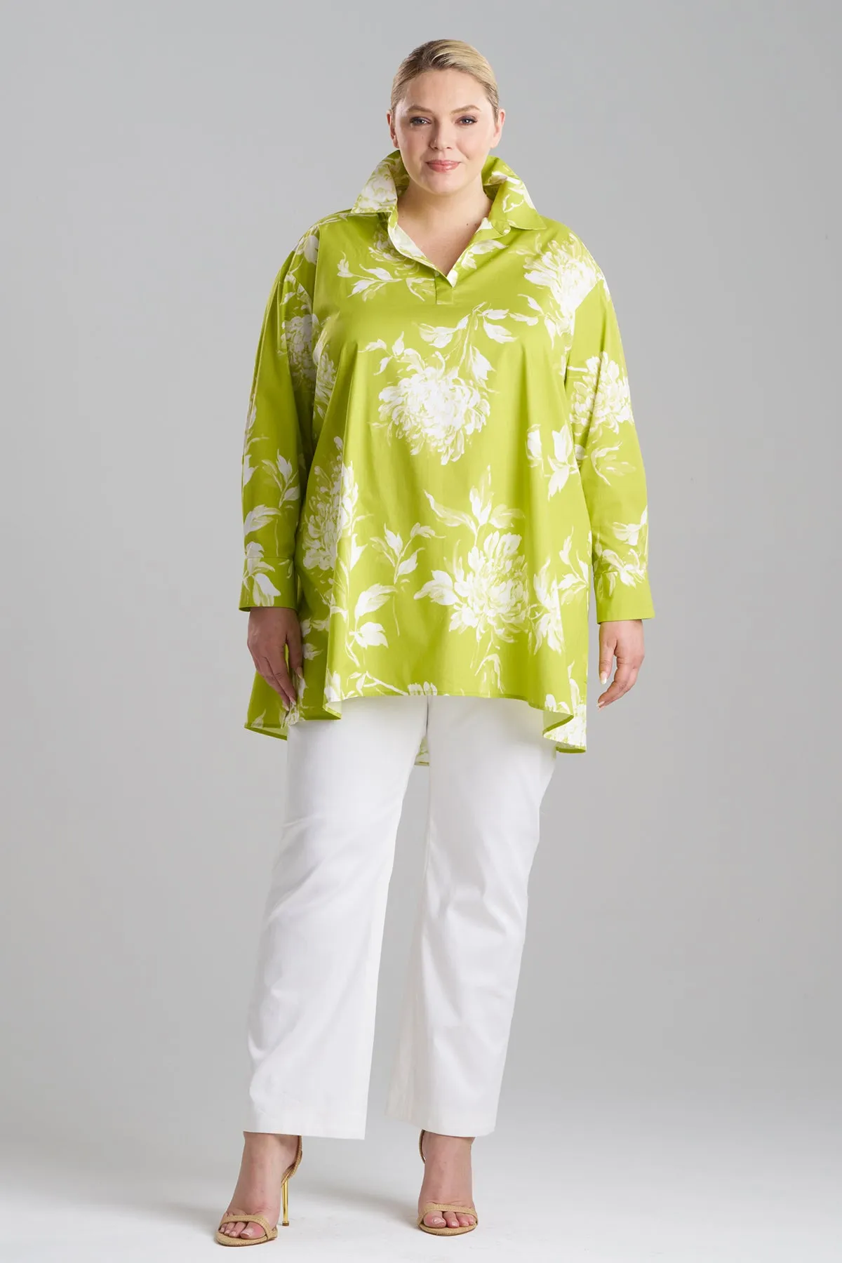 Miyako Printed Cotton Poplin Oversized Shirt sold by Natori product image thumbnail 3