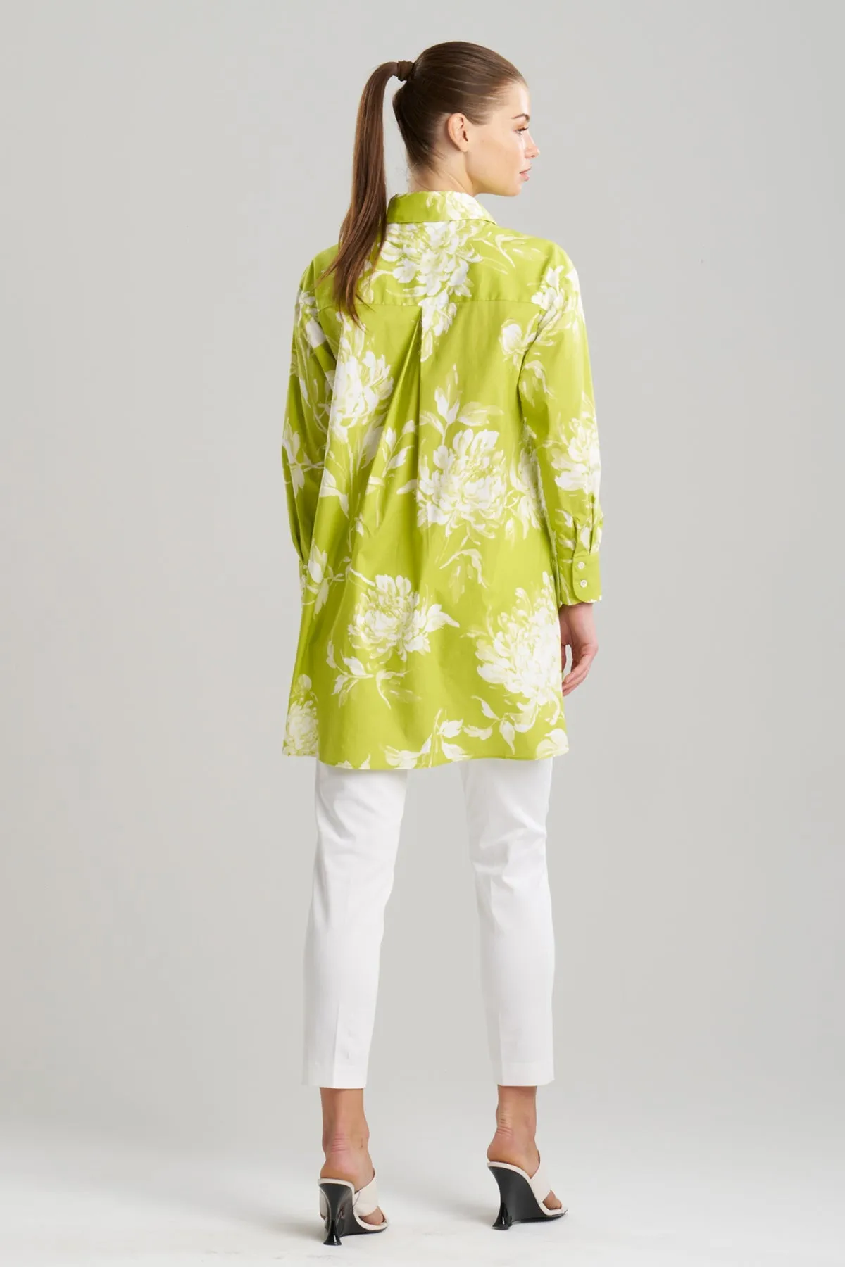 Miyako Printed Cotton Poplin Oversized Shirt sold by Natori product image thumbnail 2
