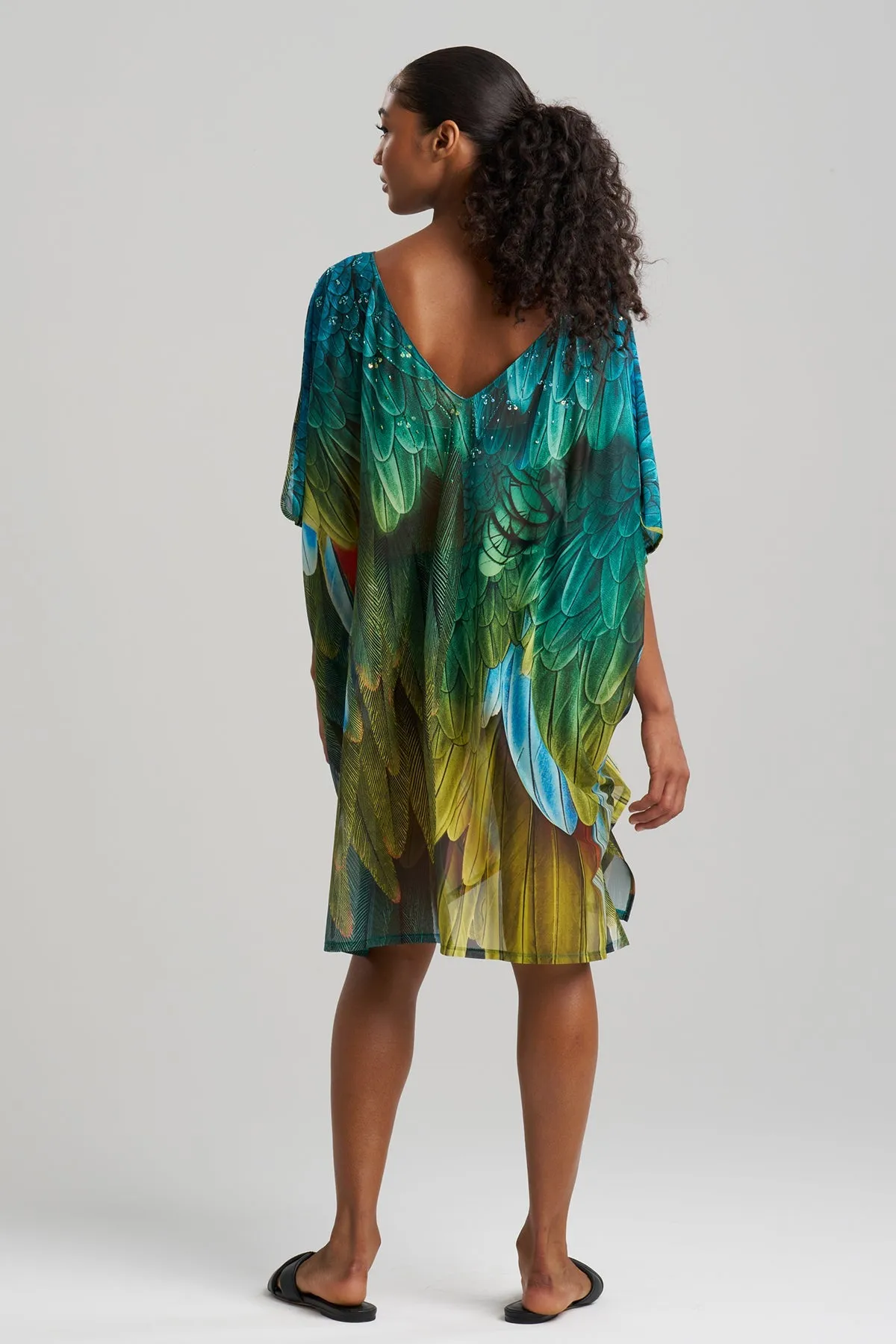 Paradise Printed Mesh Beaded Caftan sold by Natori product image thumbnail 2