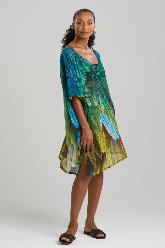 Paradise Printed Mesh Beaded Caftan sold by Natori