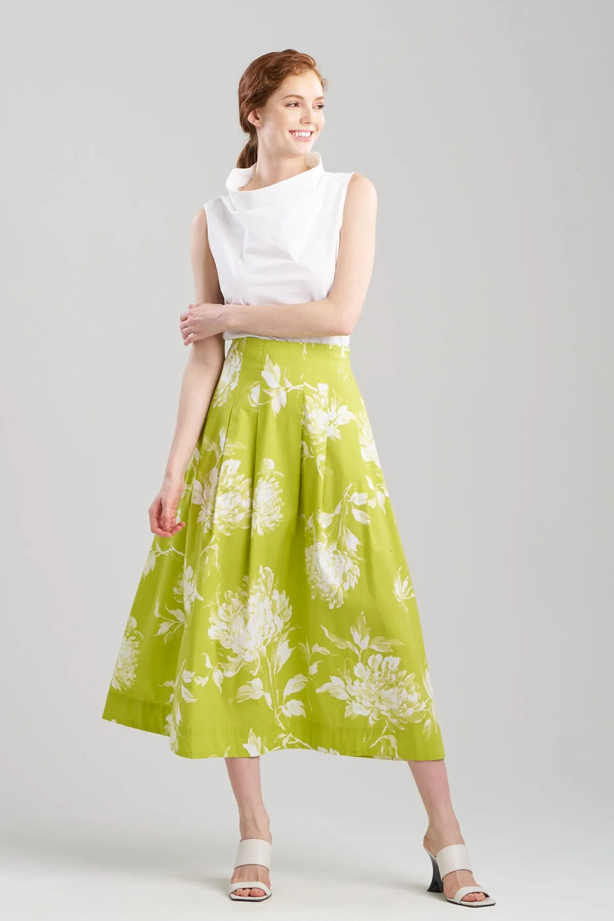 Miyako Printed Cotton Poplin Maxi Skirt sold by Natori product image thumbnail 2