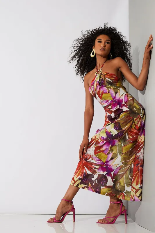 Rainforest Cotton Maxi Halter Dress sold by Natori