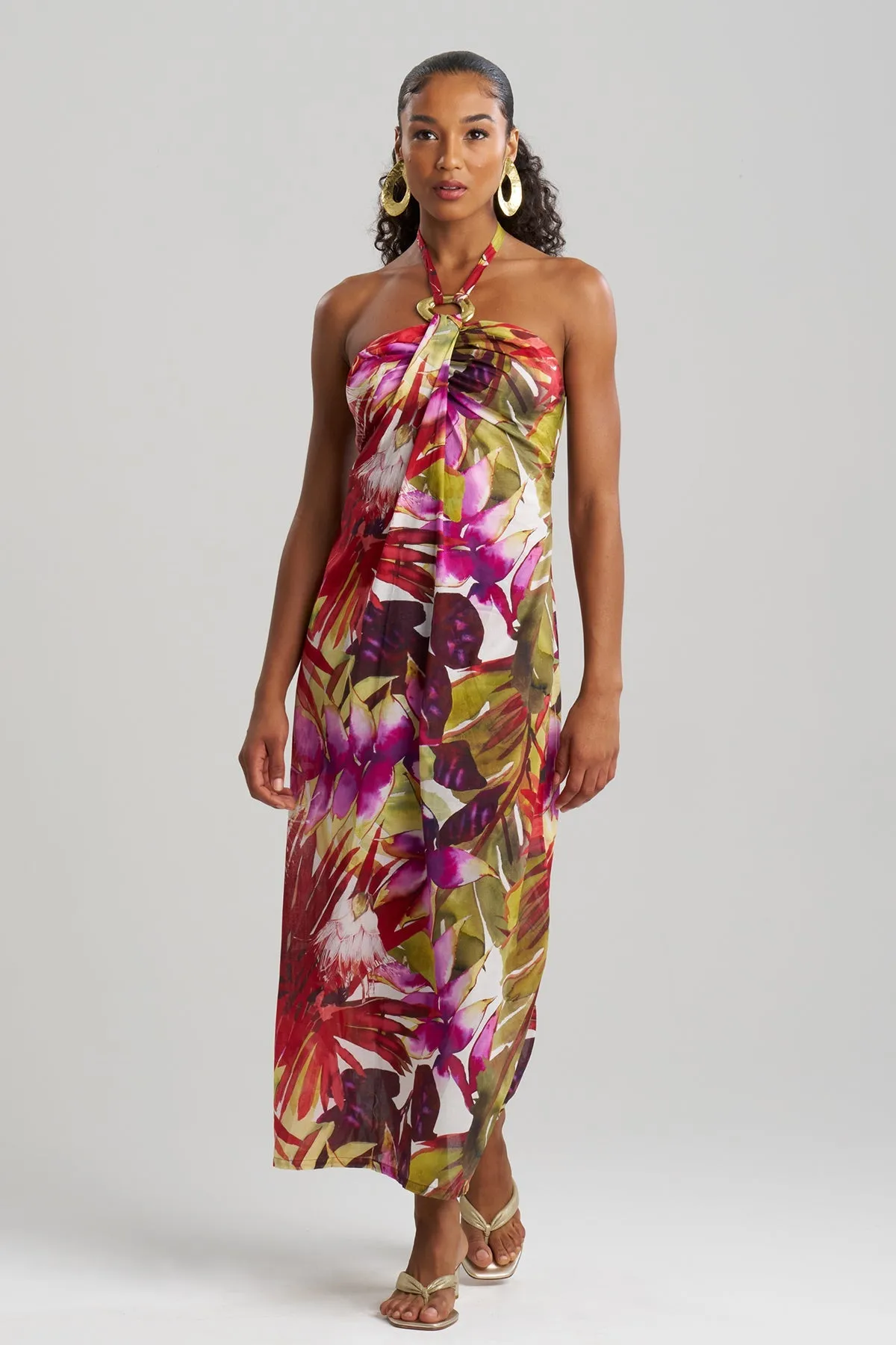 Rainforest Cotton Maxi Halter Dress sold by Natori product image thumbnail 2